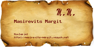 Masirevits Margit névjegykártya